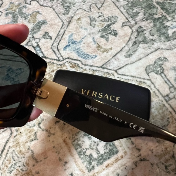 Versace Square Sunglasses in Tortoise - Picture 6 of 6
